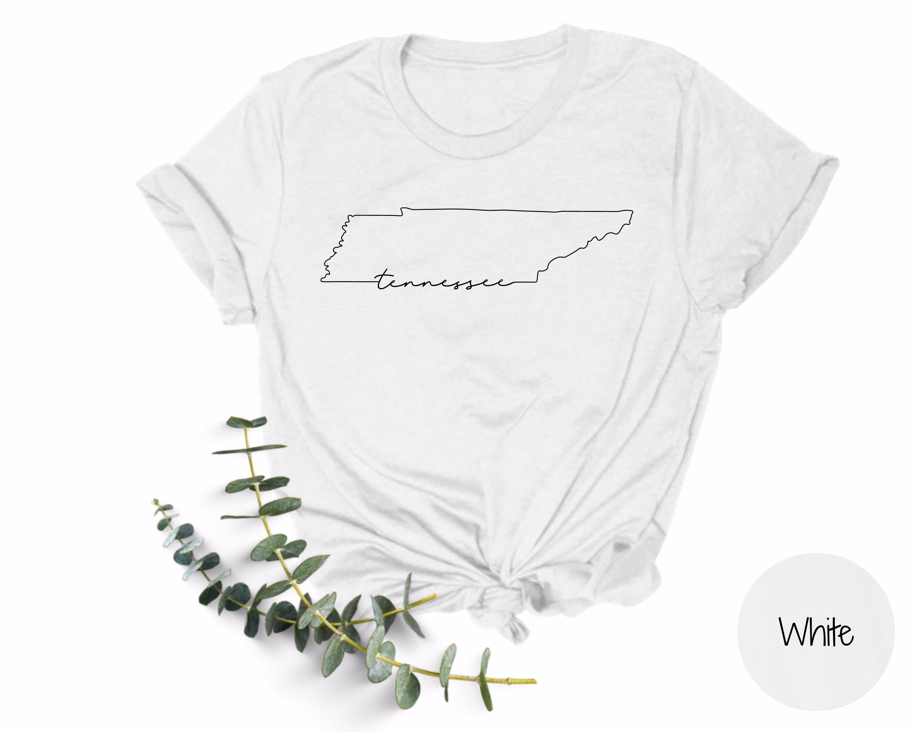 Tennessee Map Shirt | Southern Cute State I Love T-Shirt Minimalist Tee Gift For Him Her