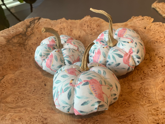 Flamingo Pumpkins, Beach Decor Coastal White & Pink Pumpkin Decor, Fall