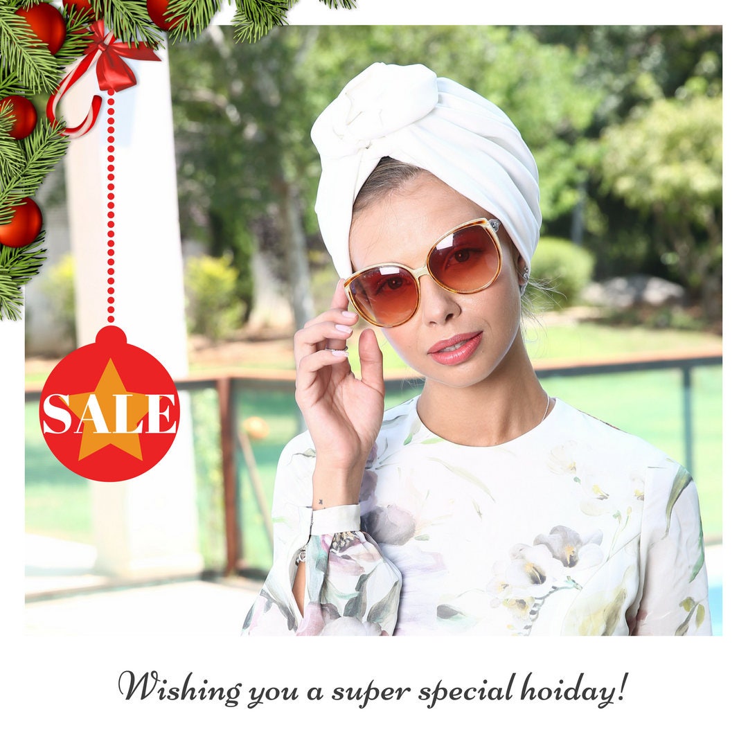 stylish Chemo Headwear With White Flower