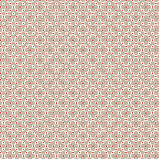 Lori Holt Cook Book Fabric By Riley Blake - Small Taupe White & Red Check The 1/2 Yard Or Fat Quarter