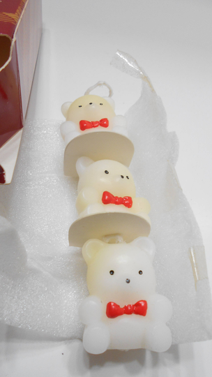 Vintage 1987 Avon Three Wee Teddy Candles | 10 Gift Collection