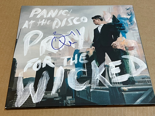 Brendon Urie Signed Autographed Panic At The Disco Pray For Wicked Record Album Lp