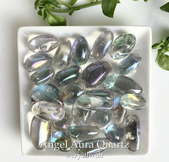 Angel Aura Quartz Tumbled Stones