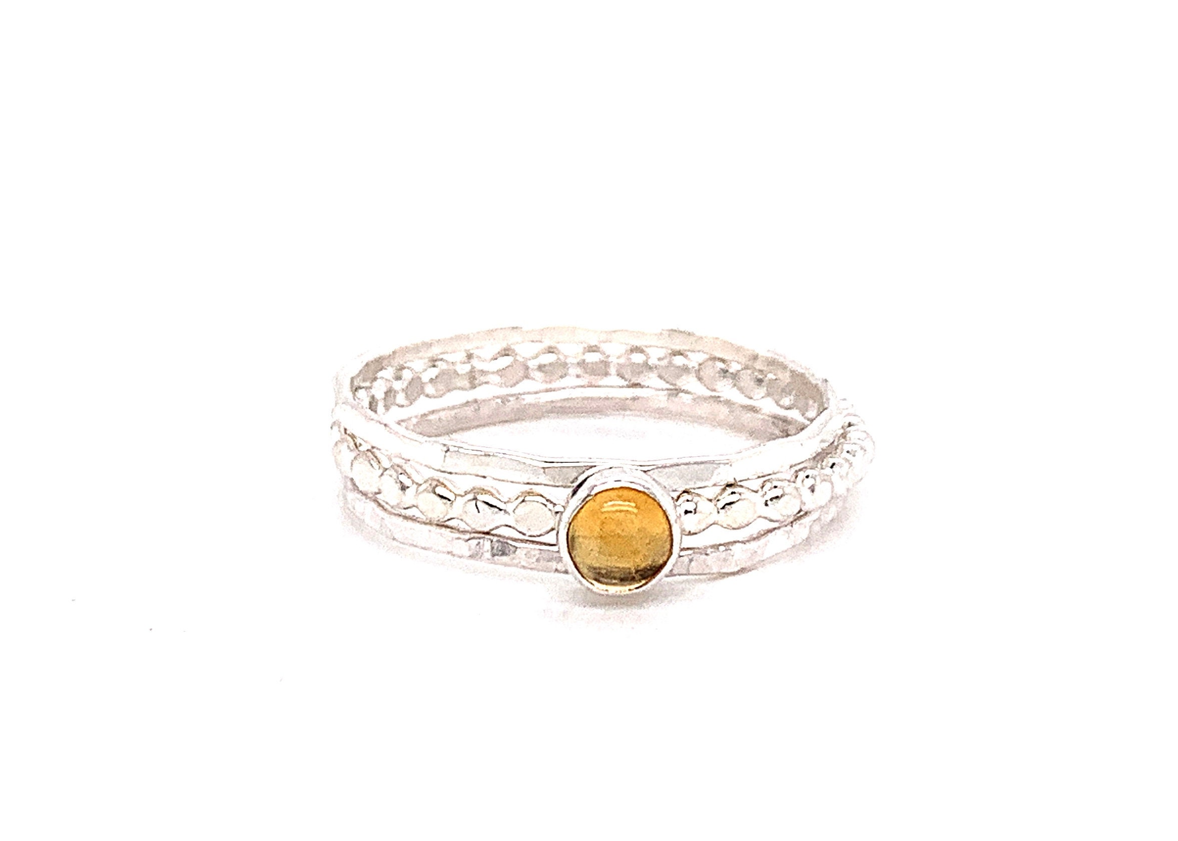 November Birthstone, Birthstone Ring, Gemstone Citrine Jewelry, Minimalist Stacking Sterling Silver