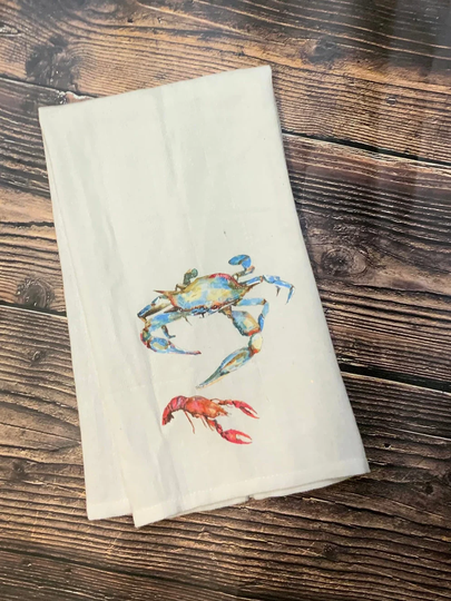 Crab & Crawfish Tea Towel