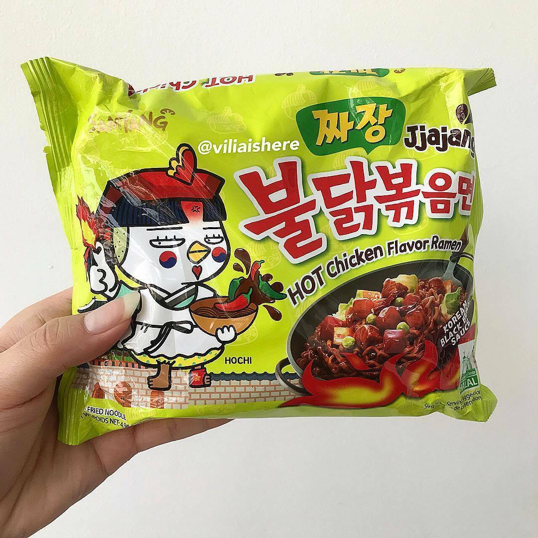 NEW SAMYANG KOREAN FIRE NOODLE CHALLENGE HOT CHICKEN FLAVOR RAMEN SPICY JJAJANG