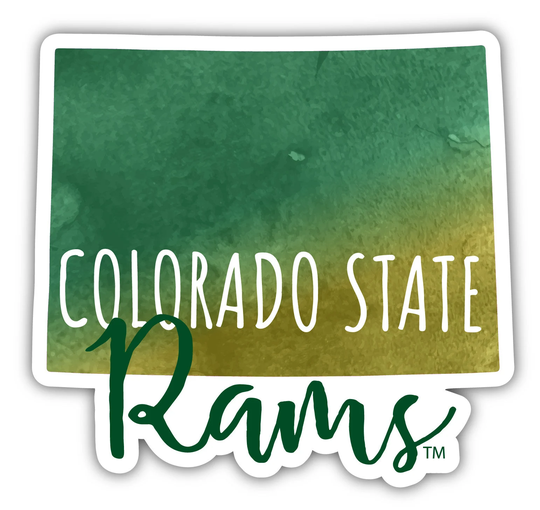 Colorado State Rams Watercolor Die Cut Decal