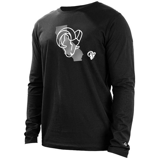 Men's New Era Black Los Angeles Rams State Long Sleeve T-Shirt, Size: Medium, LAR Black