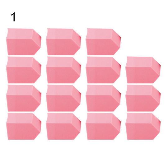 15Pcs Pentagon Makeup Puff Wet Dry Dual Use Cream Applicator Blending Tool - 1