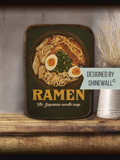 Kitchen Wall Decor, Ramen Wooden Picture