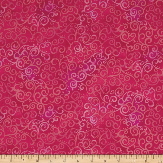 Ombre Scroll Blender Hot Pink By Quilting Treasures 44 Inches Wide Cotton Fabric Qt-1649-24174 Pv