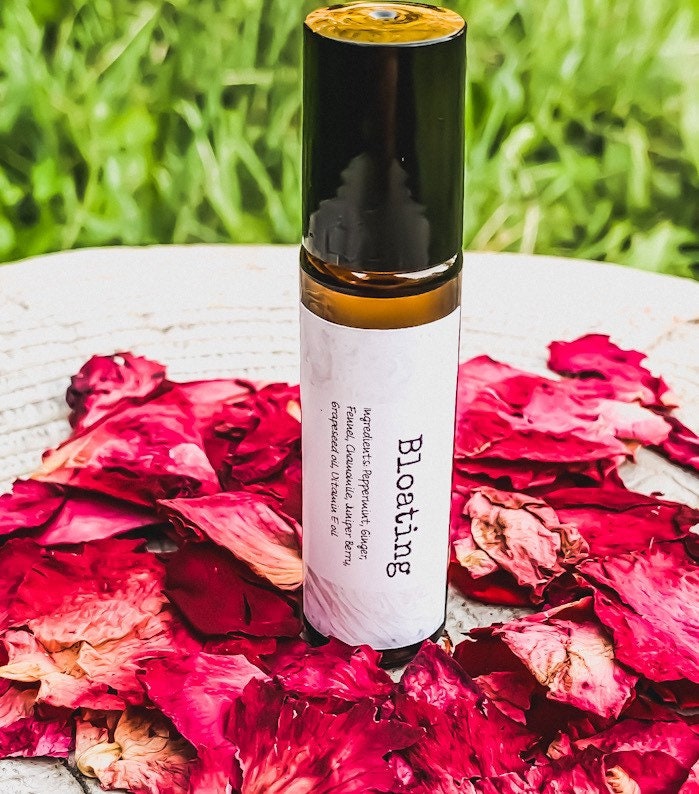 Bloating Essential Oil Rollerball Blend 10Ml, Oils, Organic, Therapeutic, Self Care, Personal Gift