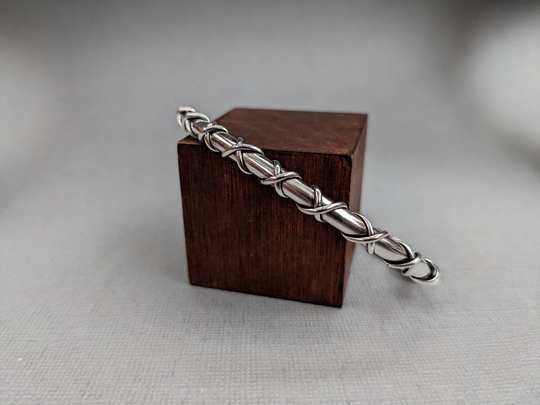 sterling Silver Men's Wrap Cuff Bracelet
