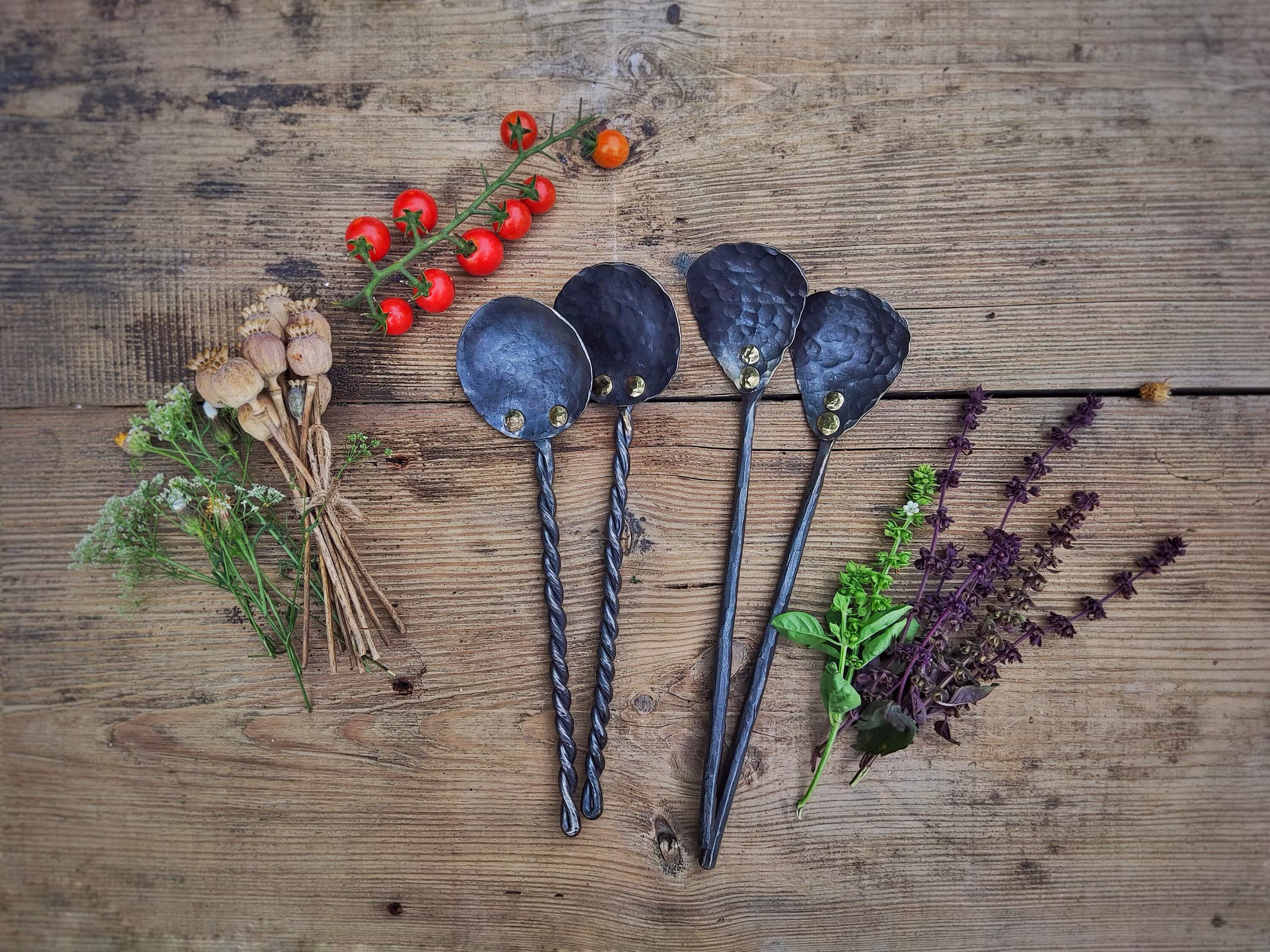 Salad Server Set, Forged Stainless Steel Servers Set Serving Utensils
