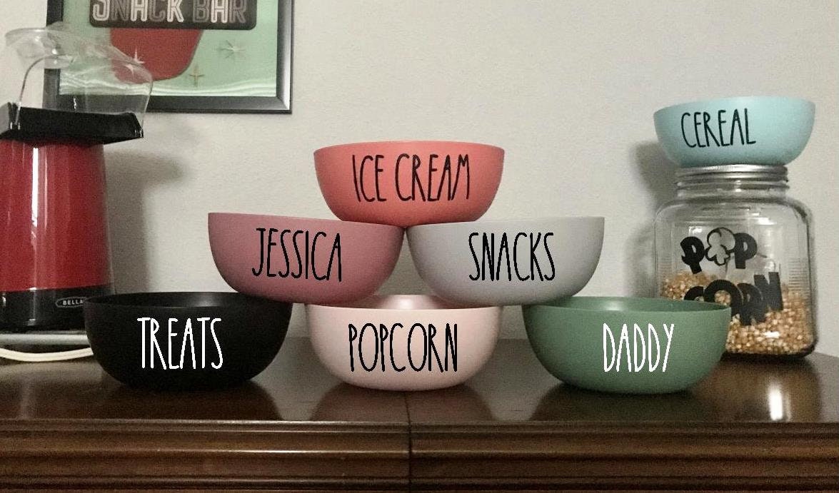 Personalized Bowl Cereal Noodle Ice Cream Snack Popcorn Gift Custom Ramen