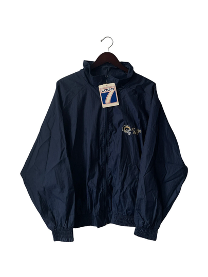Vintage St Louis Rams Logo 7 Windbreaker Jacket Coat Mens Size Large Deadstock Nwt 90S Nos