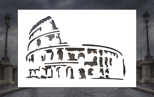 Rome Italy Colosseum Reusable Stencil | Many Sizes