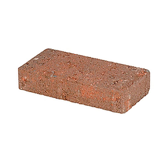 Midwest Products Group Holland 45mm 8-in L x 4-in W x 2-in H Red-charcoal Blend/smooth Texture Concrete Patio Stone | MBP8320248