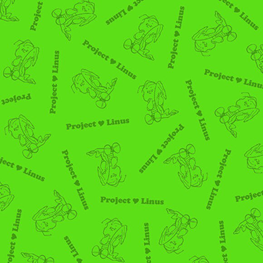 Project Linus - Blender in Lime Green Peanuts Charlie Brown Cotton Quilt Fabric Quilting Treasures Fabrics 22326-H | W4013