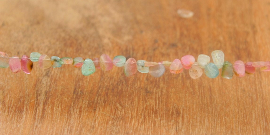 Geniune Tourmaline Smooth Slice Strand, Multi Flat Strand, Natural Briolette Strand, Making For Jewellry