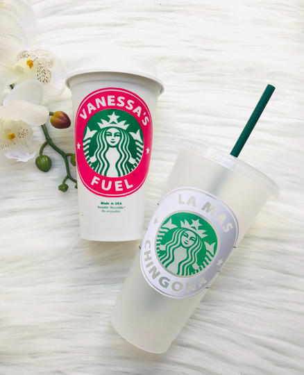 Personalized Cold Cup With Ring & Name | Customize Your Own Reusable Starbucks Coffee Tumbler