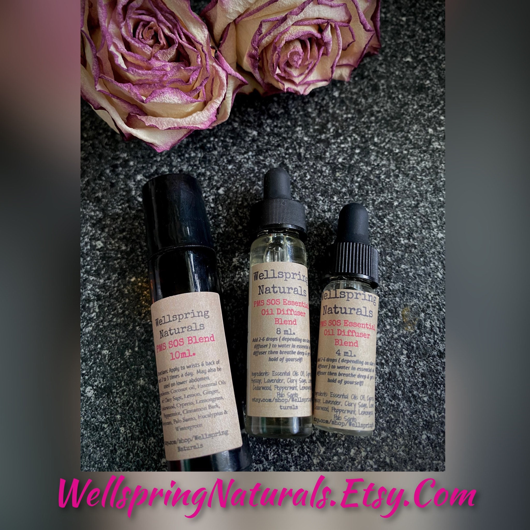 Pms Sos Essential Oil Diffuser Blend 15, 8Ml Or 4Ml - Hand Crafted Blended To Help Ease Moodiness & Other Hormone Related Issues