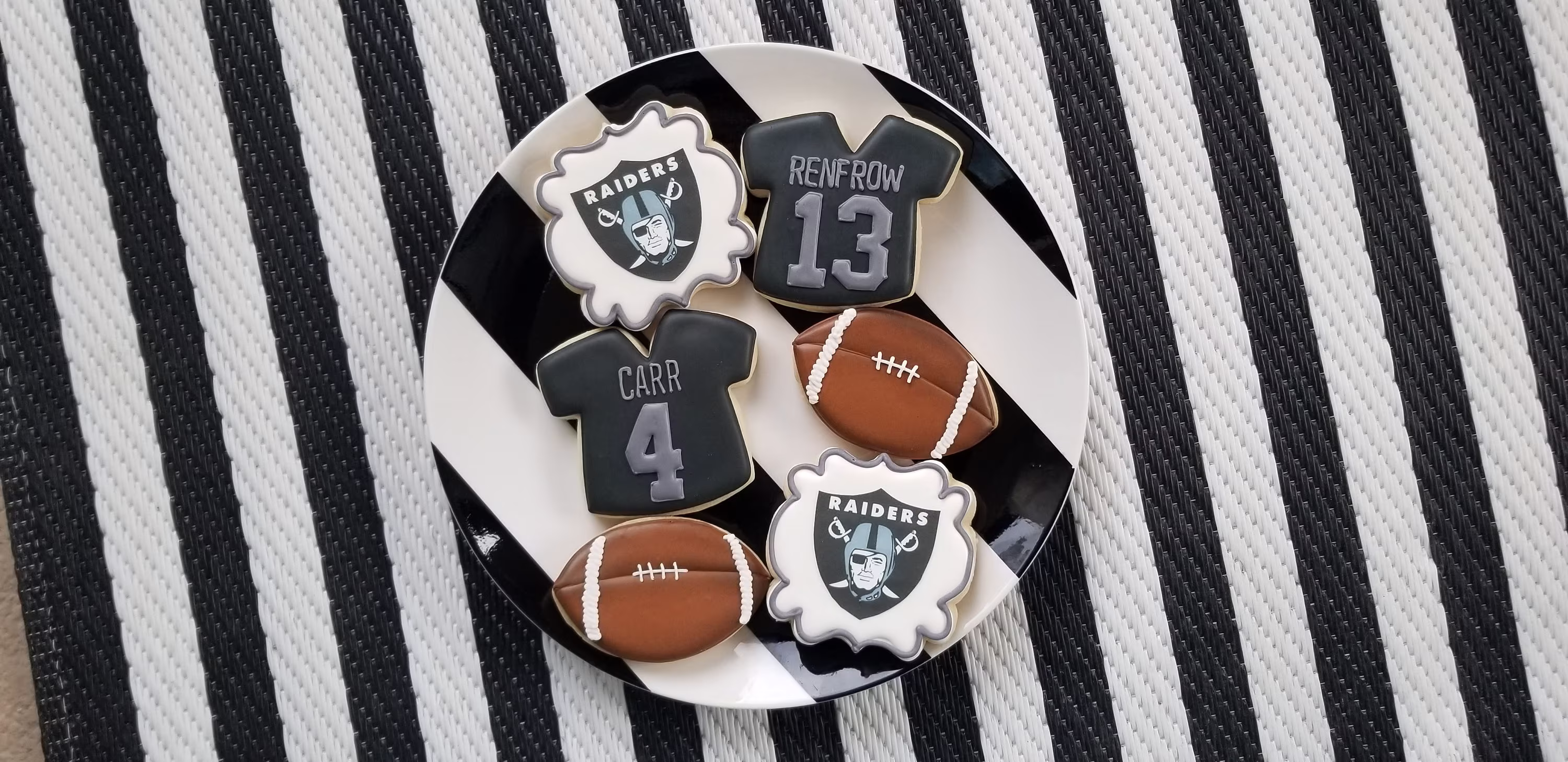 Raiders/Rams Nfl Inspired Decorated Sugar Cookies | Any Team Available