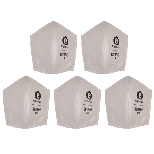 Ergodyne Disposable Cotton Polyester Blend Not Rated Small/Medium All- Purpose Face Mask in White | 48845