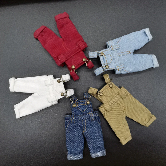 Obitsu11 Clothes 1/12 Scale Bjd Suspender Trousers For Nendoroid Doll Overalls