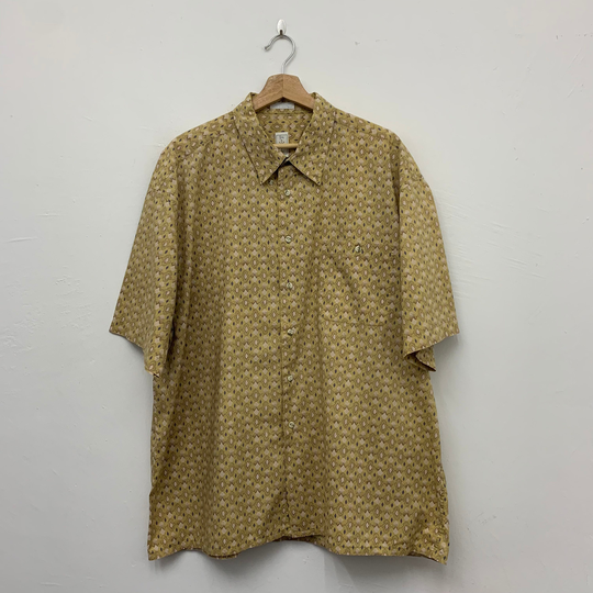 Burma Bibas Geometric Hawaiian Style Shirt Size Xl