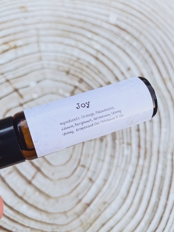Joy Essential Oil Rollerball Blend 10Ml, Uplifting Mood, Essential Oils, Organic, Self Care, Personal Gift