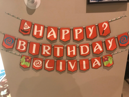 Moana Inspired Birthday Banner