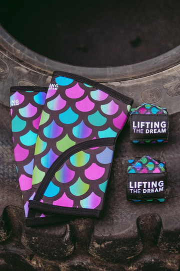 Bundle Siren Mermaid Knee Sleeves + Wraps | Fitness 5mm Compression Weightlifting