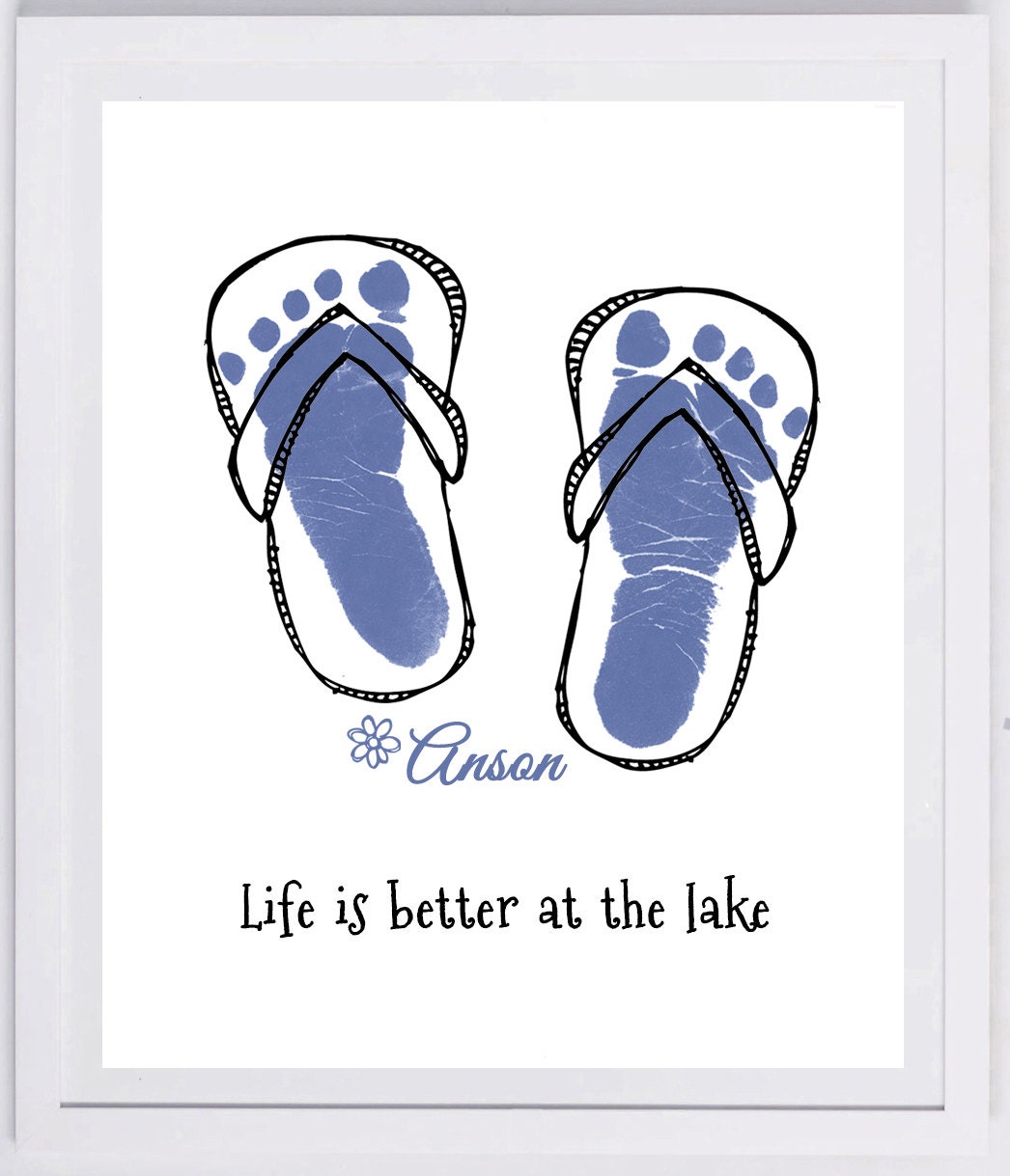 Flip Flop Footprint Wall Art 901 Pap