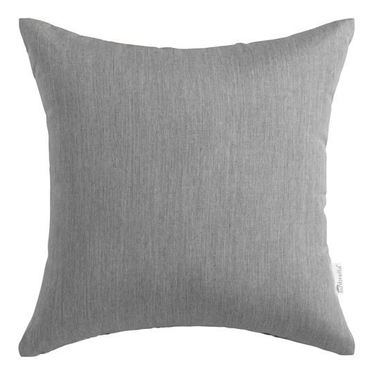 Sunbrella Slate Gray Cast Outdoor Patio Throw Pillow - Acrylic - Lumbar by World Market