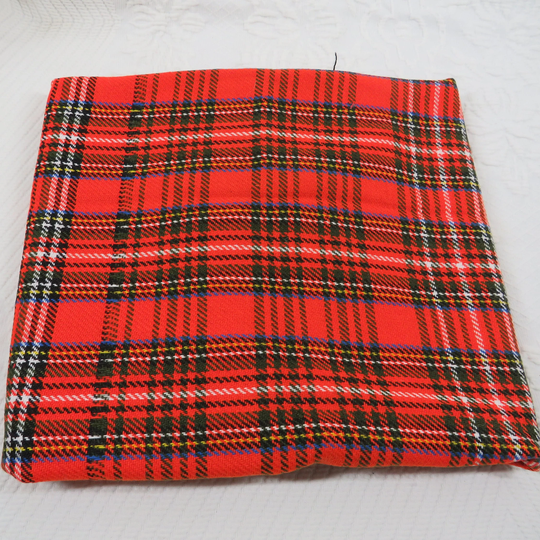 Fabric Wool Blend Red Plaid 3/4 Yard X 60" Vintage