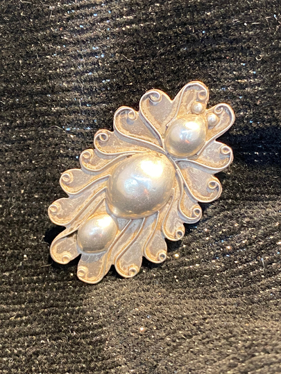 Art Nouveau Silver Beetle Brooch