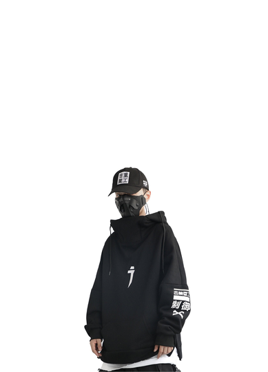 Futuristic Cyberpunk Techwear Hoodie Men Japanese Streetwear Clothing