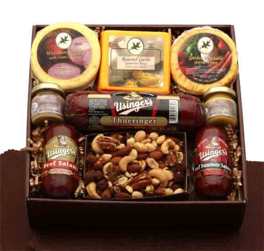 Meat & Cheese Gift Box Care Package, & Sampler & For Him Her