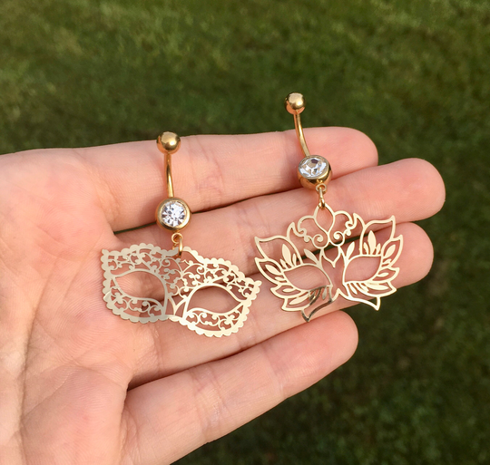 Masquerade Mask Belly Button Rings