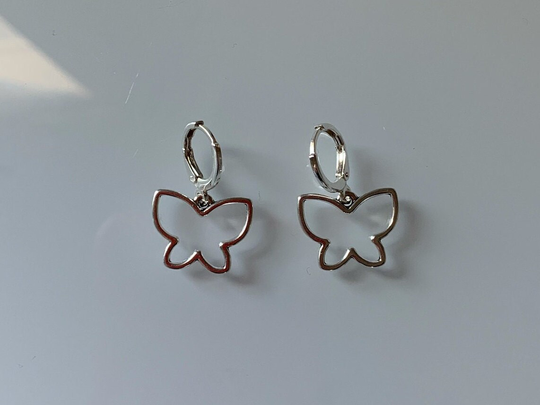 Butterfly Outline Earrings| Butterfly Hoops | Earrings Jewelry Hippie Summer