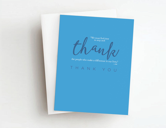 Jfk Quote Thank You Card