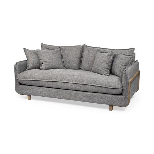 Mercana Roy Midcentury Castlerock Gray Polyester/Blend Sofa | 68711