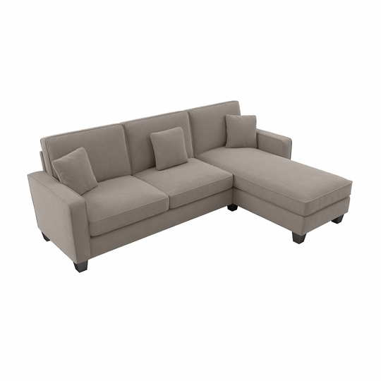 Bush Furniture Stockton Modern Beige Herringbone Fabric Polyester/Blend Sectional in Brown | SNY102SBGH-03K