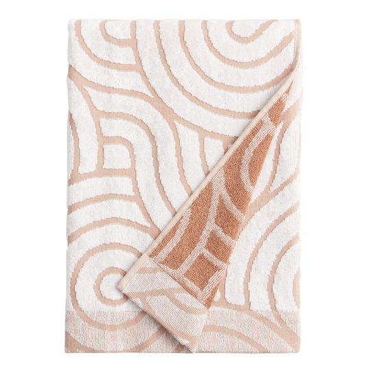 Hazel And White Sculpted Wave Camila Bath Towel: Yellow - Cotton by World Market