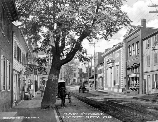 1890-1910 Main Street, Ellicott City, Md Vintage Photograph 8.5" X 11"