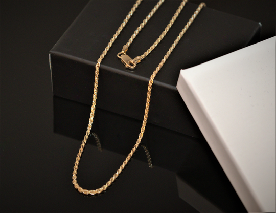 Gold Plated Long Chain Rope Necklace