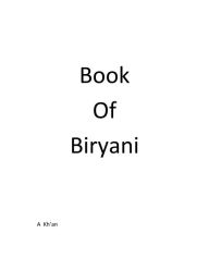 Book Of Biryani A Kh'an Author