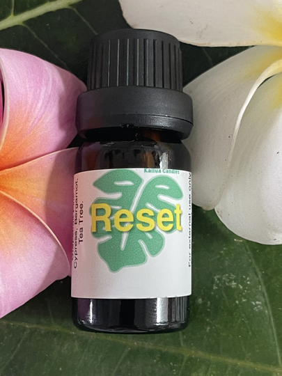 Reset Hawaiian Malama Collection/Organic Essential Oil Blends/Eliminate Unwanted Energy & Reset With Positive Intention