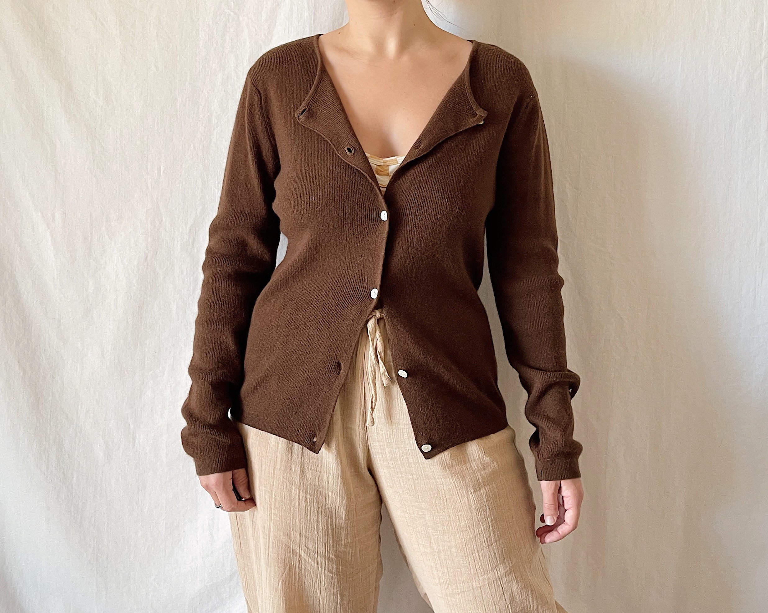1990S Cashmere, Wool, & Angora Blend Cardigan